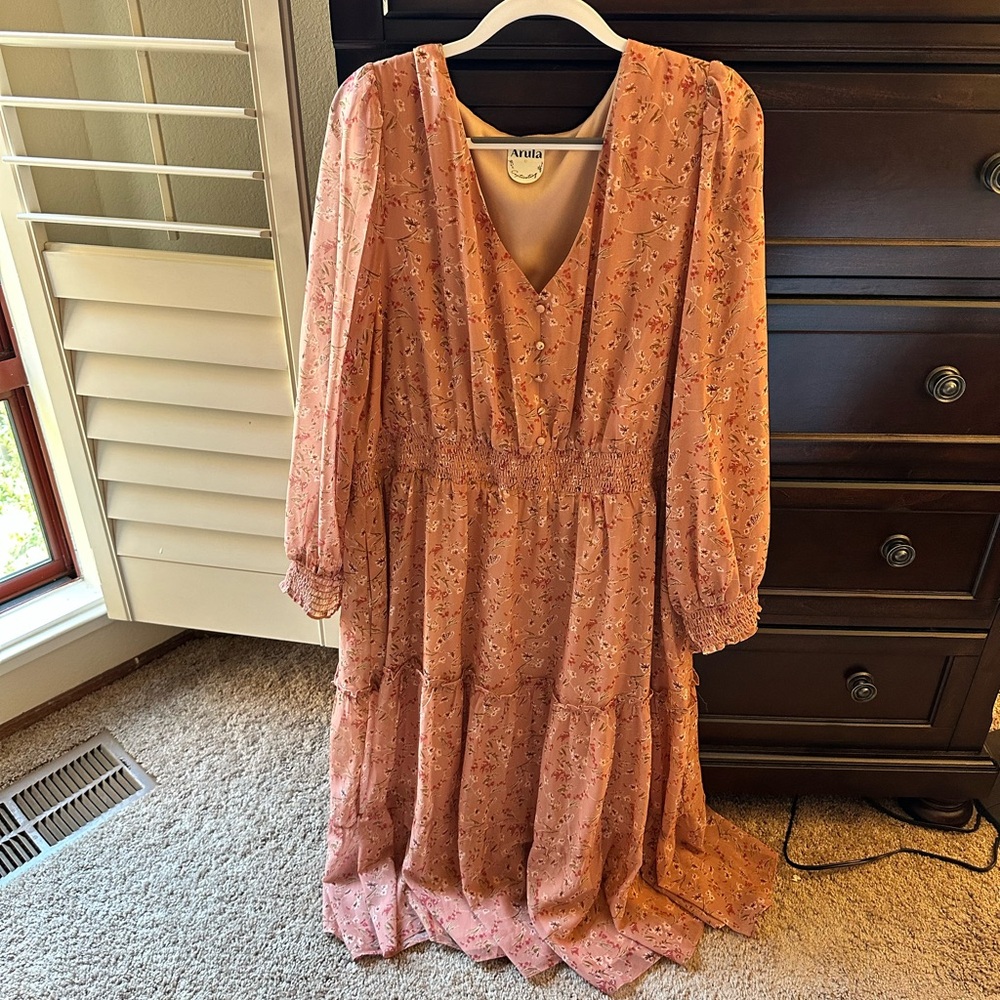 Arula Long Sleeve Floral Dress size C